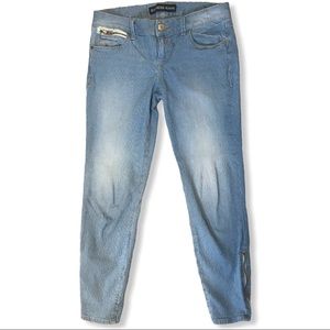 EXPRESS • Vintage•pinstripe factory fade • “Stella” low-rise jean•Size 6